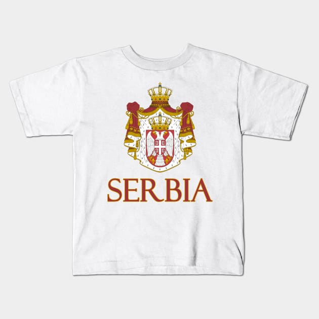 Serbia - Serbian Coat of Arms Design Kids T-Shirt by Naves